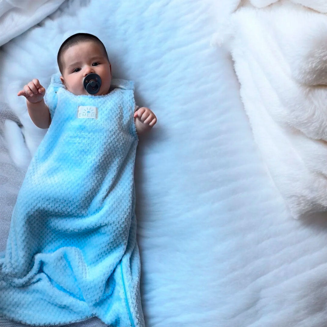 Saco de dormir tipo cobija para bebé, sin mangas, tela antialérgica, cálida para tu bebé - EMEBE
