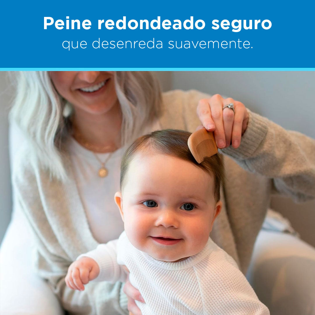 Kit esencial de 4pz para el cuidado del bebé, con tijeras punta redonda para las uñas, cepillo para el cabello, peine con cerdas redondas, aspirador nasal en silicona, 100% libre de BPA - Dr Brown's