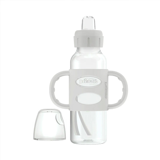 Set de recién nacido teteros Anticólicos Options+ Natural Flow, kit de 14pz con biberones, tetinas repuesto de diferentes etapas, sujetador de teteros en silicona, todo 100% libre de BPA - Dr Brown's