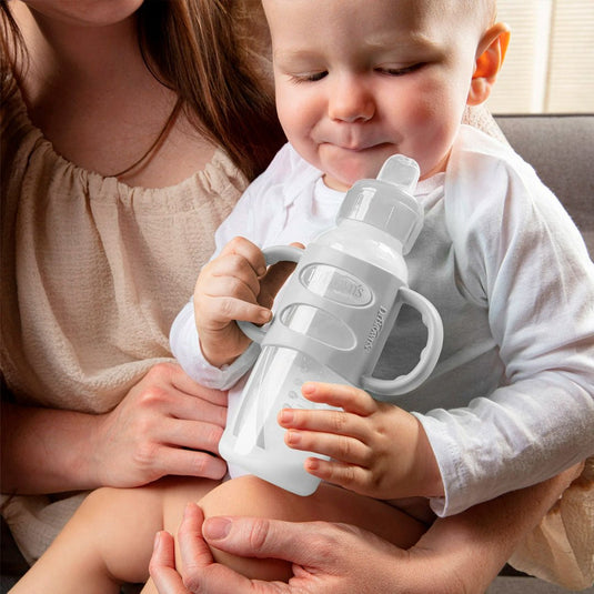 Set de recién nacido teteros Anticólicos Options+ Natural Flow, kit de 14pz con biberones, tetinas repuesto de diferentes etapas, sujetador de teteros en silicona, todo 100% libre de BPA - Dr Brown's