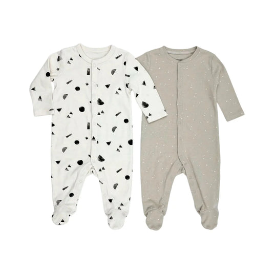 Set x2 pijamas mamelucos manga larga con diseños estampados