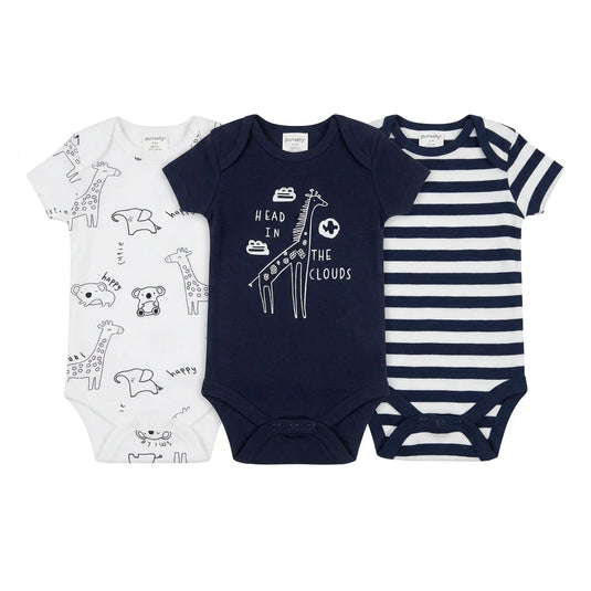 Set x3 mamelucos hechos 100% en algodón para bebé - Sunnozy