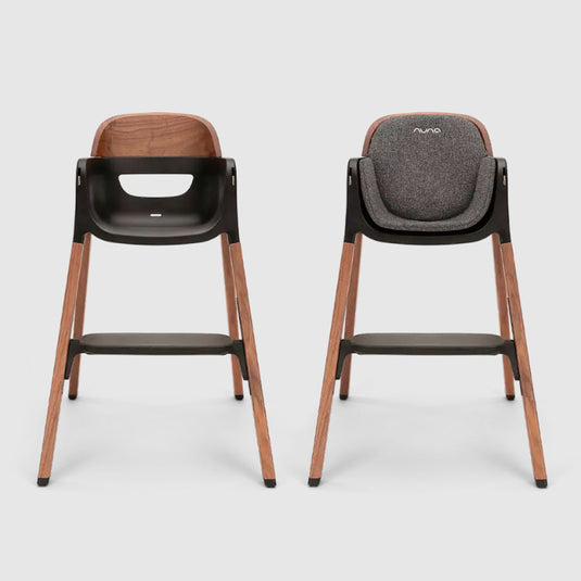 Silla comedor BRYN alta de lujo con diseño holandés, diseñada para usarse hasta aproximadamente los 6 años, con reposapiés ajustable y cinturón con tres puntos de ajustes, elaborada con madera de alta calidad - Nuna