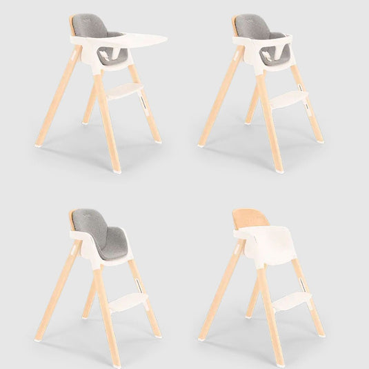 Silla comedor BRYN alta de lujo con diseño holandés, diseñada para usarse hasta aproximadamente los 6 años, con reposapiés ajustable y cinturón con tres puntos de ajustes, elaborada con madera de alta calidad - Nuna