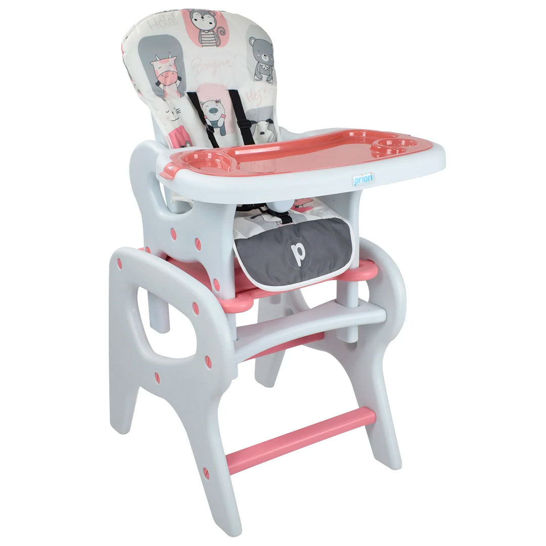 Silla comedor y escritorio 2 en 1, convertible a silla alta, silla baja y con comedor, ideal desde la alimentación completaría hasta los 5 años - Priori