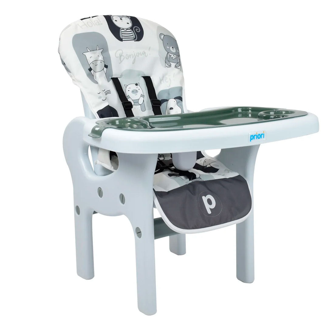 Silla comedor y escritorio 2 en 1, convertible a silla alta, silla baja y con comedor, ideal desde la alimentación completaría hasta los 5 años - Priori