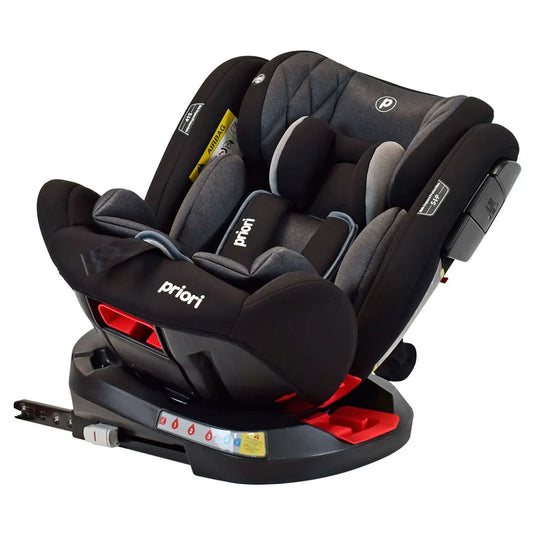 Silla de seguridad Twist para Carro Grupo 0,1,2 y 3 con sistema Isofix, con resistencia de hasta 36kg aprox, con posiciones de reclinado y almohadilla ajustable en altura, arnés de seguridad en 5 puntos - Priori