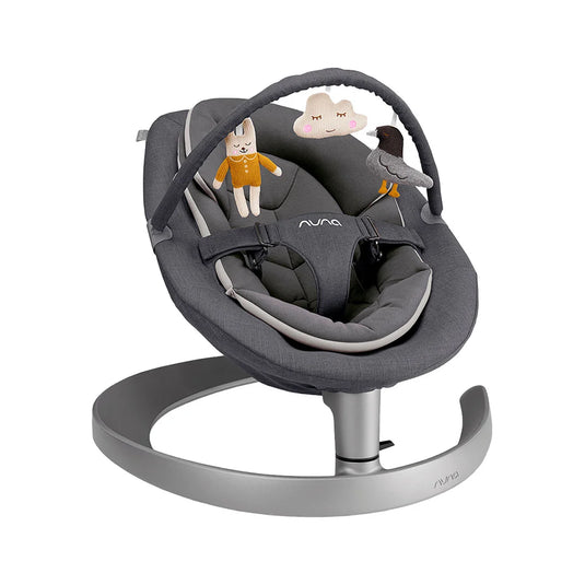 Silla mecedora con exclusivo balanceo sin motor LEAF™ GROW, tres posiciones de reclinado ergonómicas, elegante diseño holandés, acompaña el crecimiento de tu bebé, barra de juguetes extraíble, certificado OEKO-TEX® y GOTS - Nuna