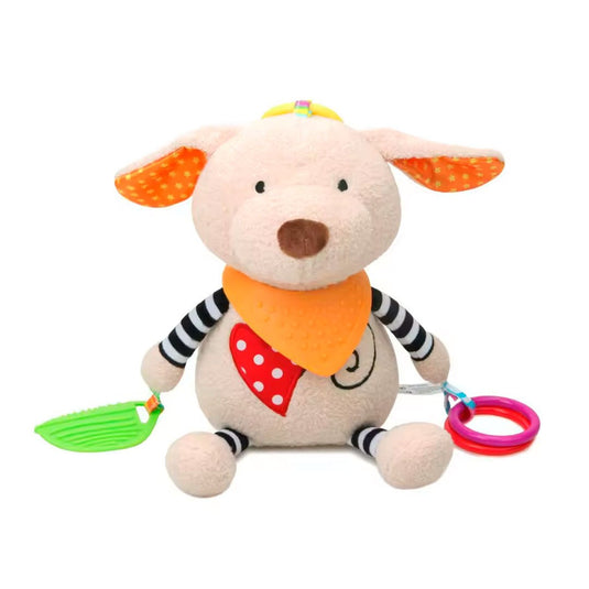 Sonajero antialérgico móvil con pita musical, juguete sonajero y rascanecias de silicona suave para bebé, de diferentes texturas y colores