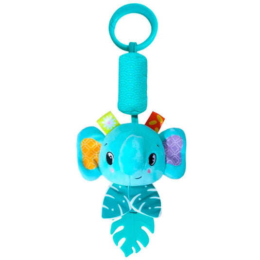 Móvil colgante de peluche con cascabel, sonajero con diseño de animalitos, rascaencias suave en silicona suave, con diferentes colores y texturas