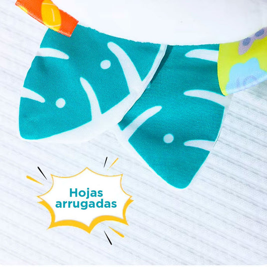 Móvil colgante de peluche con cascabel, sonajero con diseño de animalitos, rascaencias suave en silicona suave, con diferentes colores y texturas