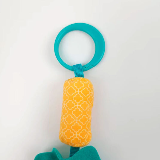 Móvil colgante de peluche con cascabel, sonajero con diseño de animalitos, rascaencias suave en silicona suave, con diferentes colores y texturas