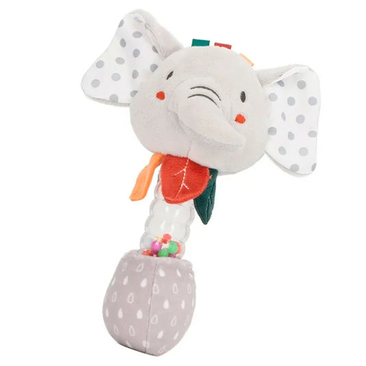 Sonajero largo con diseño de animales para bebés, juguete en forma de animalito de peluche, colores vibrantes y diseños adorables, del tamaño idea para las manos del bebé, hechos en material antialérgico