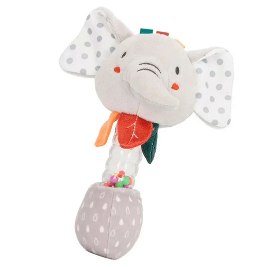 Sonajero largo con diseño de animales para bebés, juguete en forma de animalito de peluche, colores vibrantes y diseños adorables, del tamaño idea para las manos del bebé, hechos en material antialérgico