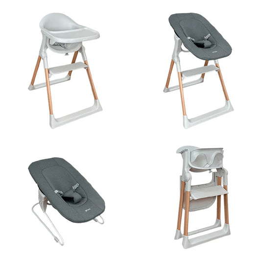 Silla comedor multifuncional 3 en 1 para bebé, también silla bouncer, con bandeja extraíble y plegable - Priori