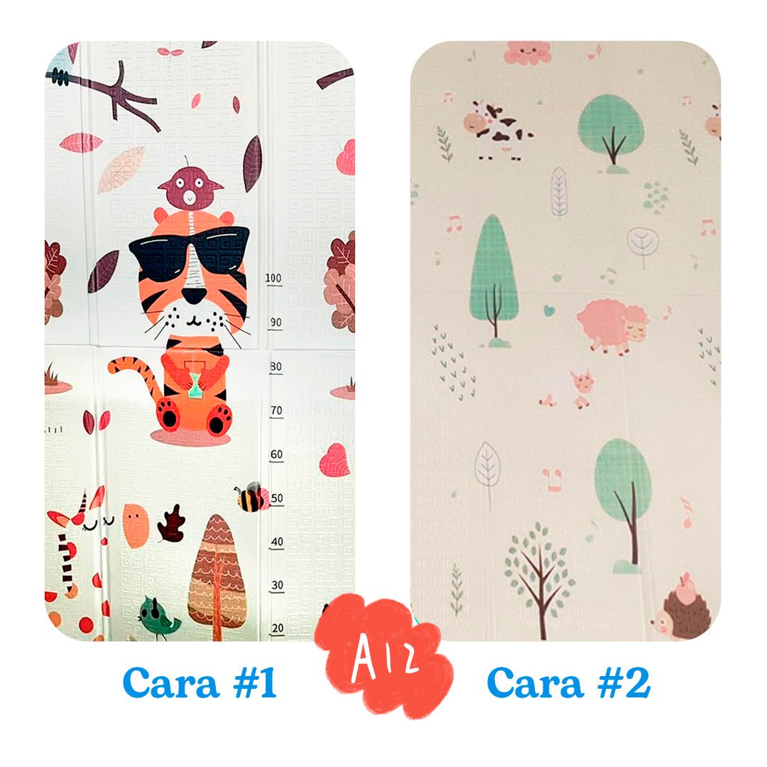 Tapete didáctico de gateo, tapete de juego plegable de espuma, portátil