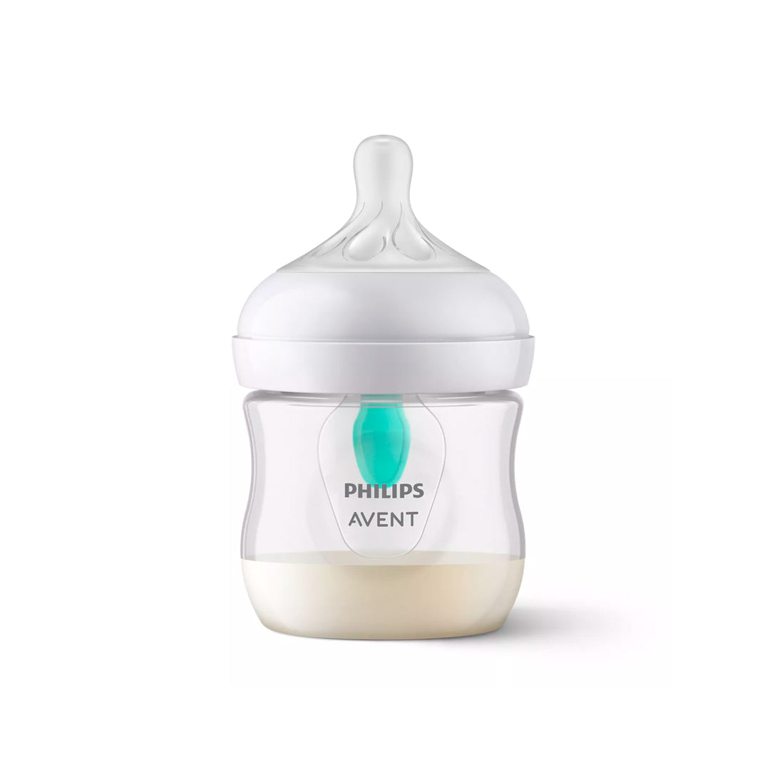 Tetero 4oz AirFree con válvula anticólicos, tetina suave y antigoteo - Philips Avent Natural Response
