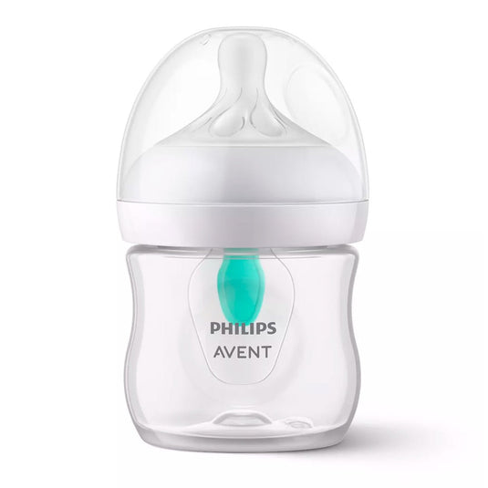 Tetero 4oz AirFree con válvula anticólicos, tetina suave y antigoteo - Philips Avent Natural Response