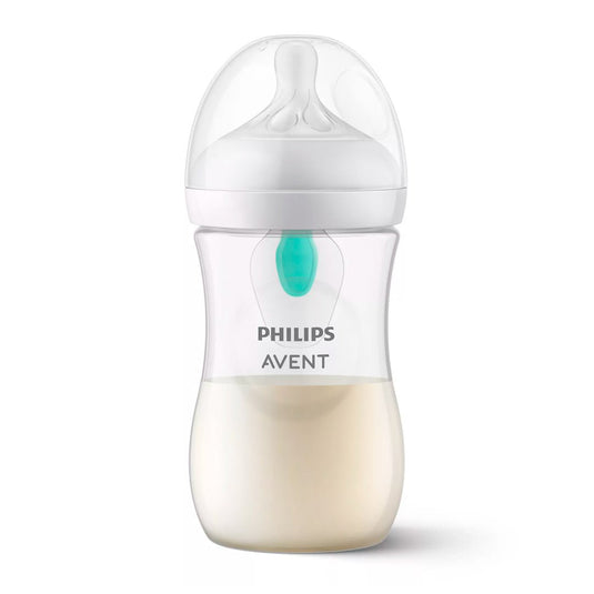 Tetero 9oz AirFree con válvula anticólicos, tetina suave y antigoteo - Philips Avent Natural Response