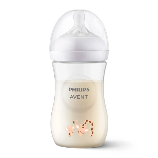 Tetero 9oz Natural Response decorado Jirafa - Philips Avent