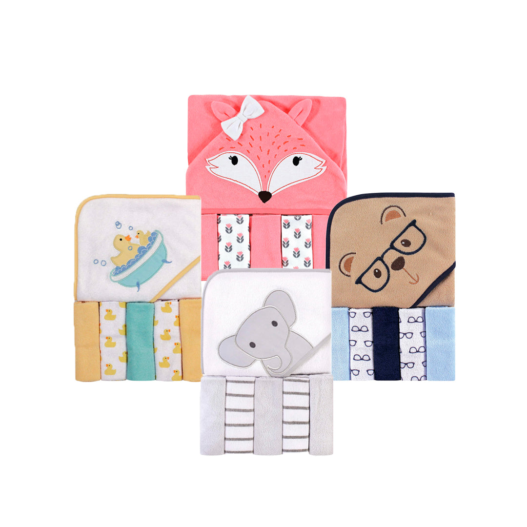 Toalla con capucha, divertidos diseños de animales + 5 babitas