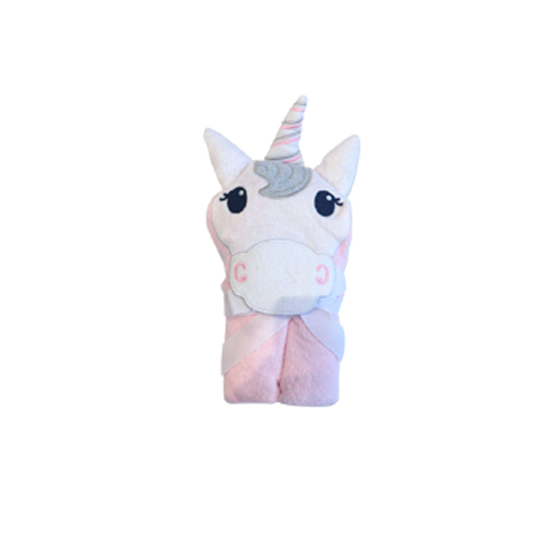Toalla con capuche para bebé, 100% algodón y diseño de animales - Hooded Towel