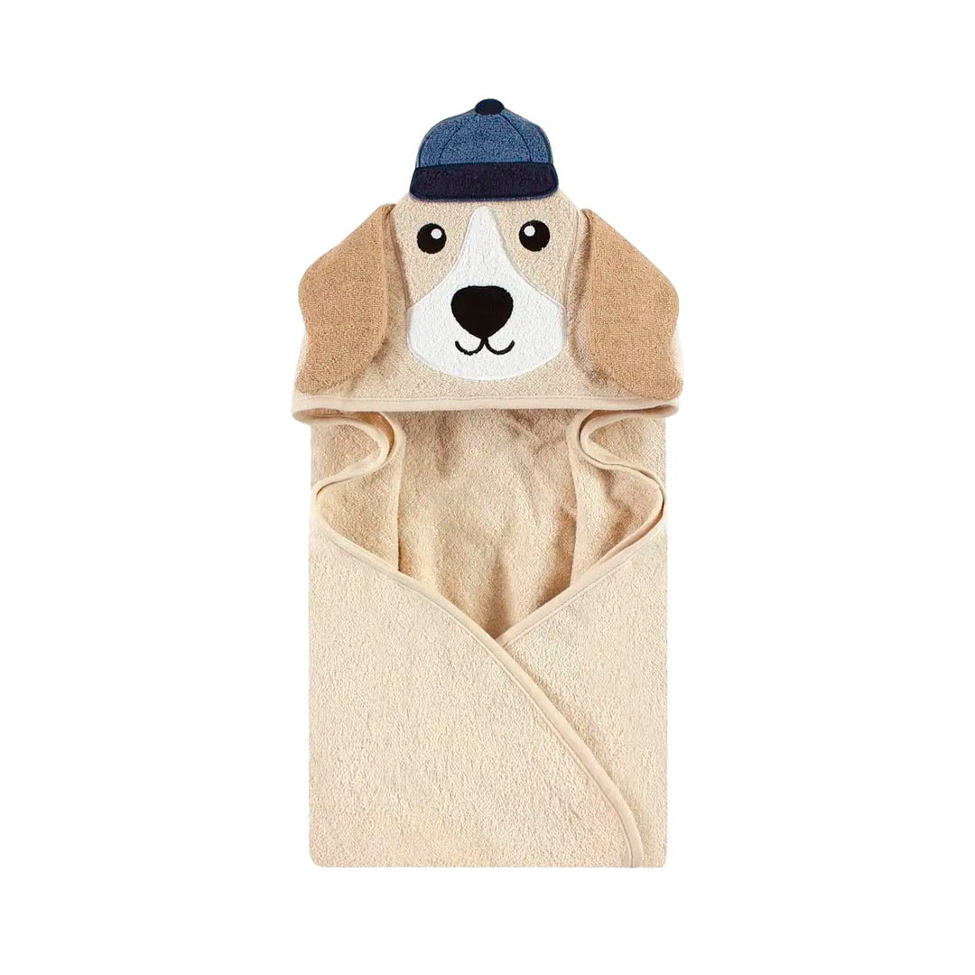 Toalla con capucha y diseños coloridos de animales - Hudson Baby