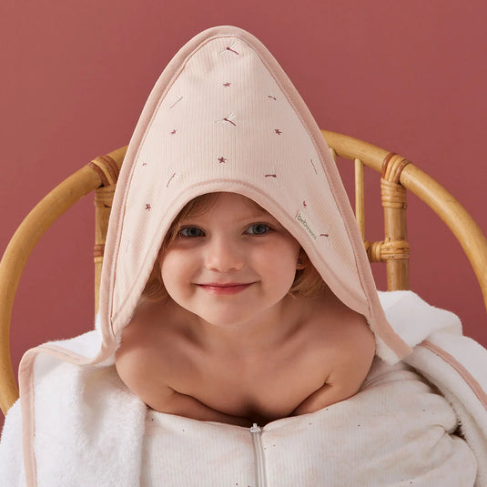 Toalla con capucha en cajita de regalo para bebé, adorables diseños bordados en la capucha, toalla de gran capacidad de absorción, hecha en material de textura suave al tacto con la piel - Bimbidreams