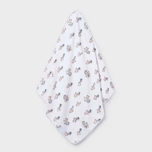 Toalla con capucha diseño de animalitos para bebé - Mayoral