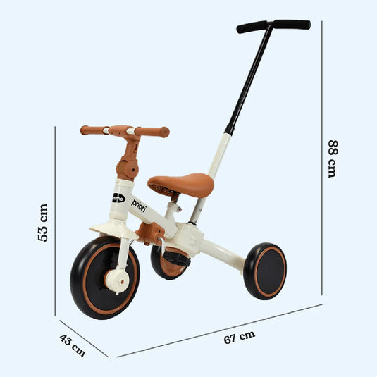 Triciclo paseador 4 en 1 Cosmos para niño, con manillar de empuje ajustable, resistente y fácil de transportar - Priori