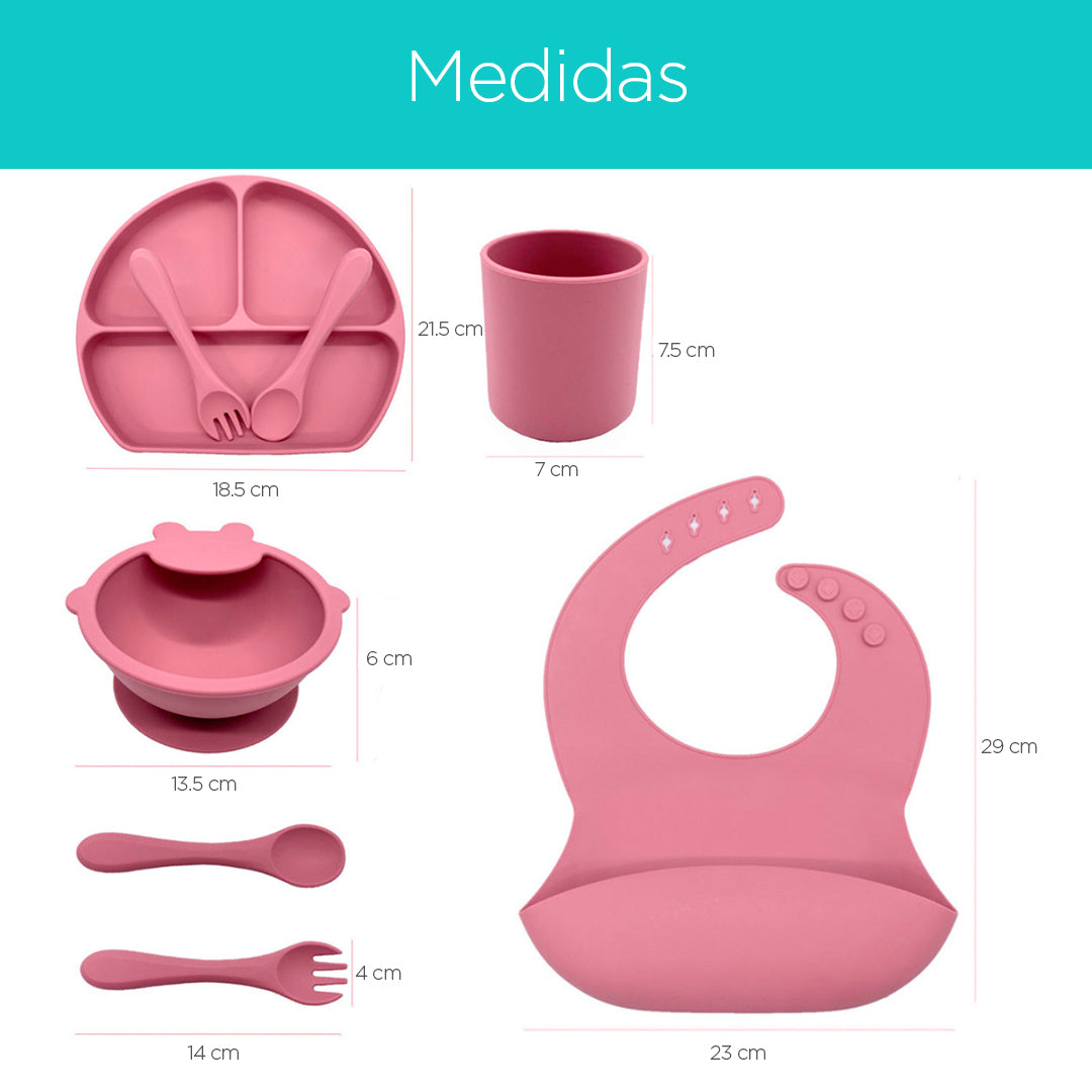 Set vajilla en silicona