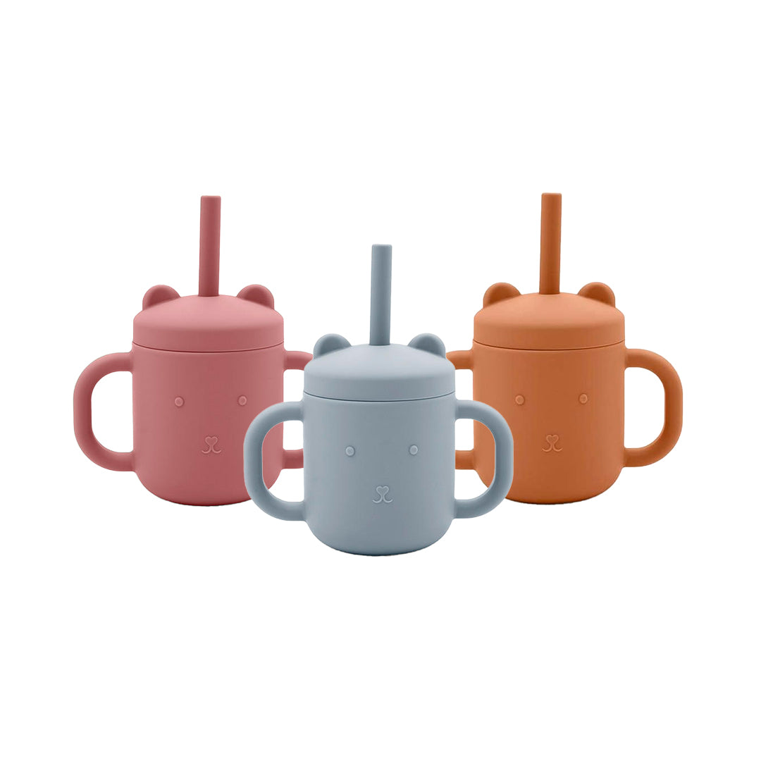 Vaso con agarraderas de silicona