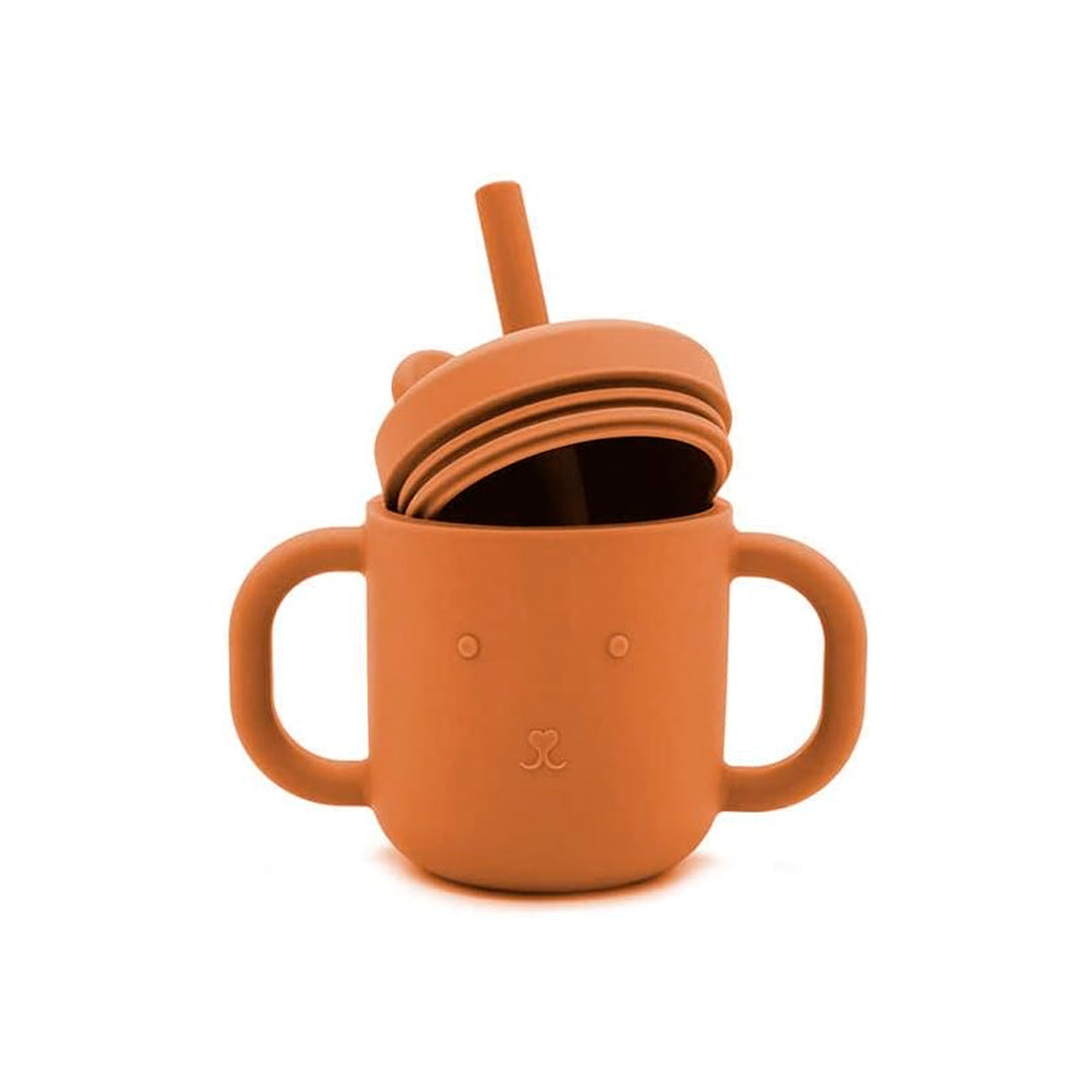 Vaso con agarraderas de silicona