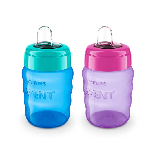Vaso para jugo con boquilla suave, vaso de 260ml con boquilla en silicona 100% libre de BPA, con sistema para beber a sorbos - Philips Avent