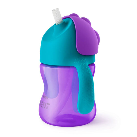 Vaso pequeño con agarradera, pitillo y tapa, pitillo flexible y suave que no lastima a tu bebé, diseño en piezas de fácil ensamble para una limpieza completa y fácil - Philips Avent