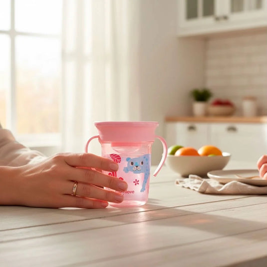 Vaso estampado 360° antiderrames con agarraderas - Mumlove