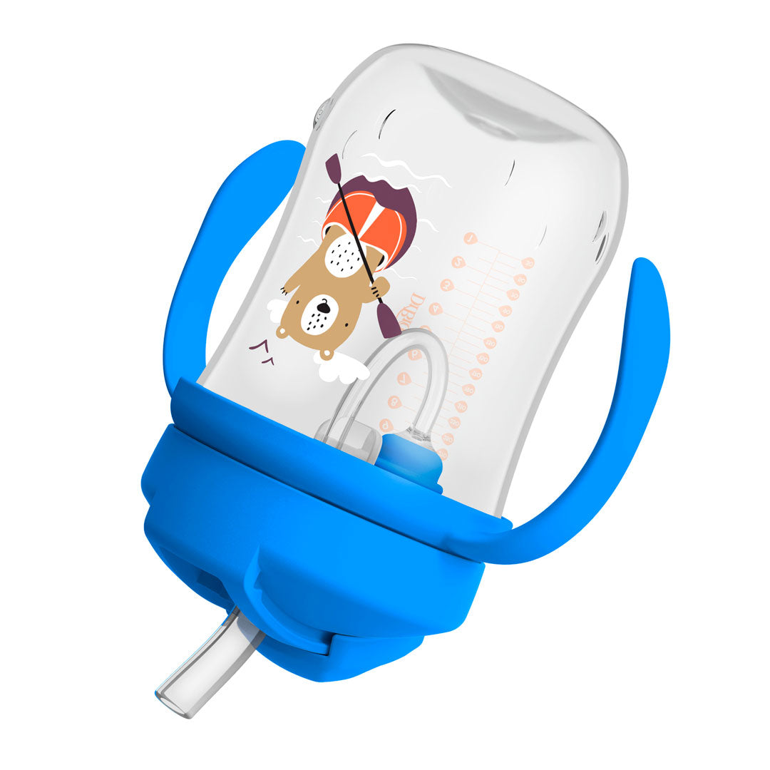 Vaso de 270 ml con agarraderas y pitillo para bebé, a prueba de derrames, protector para el pitillo, fácil de limpiar, 100% libre de BPA, hecho en material resistente - Dr Brown's