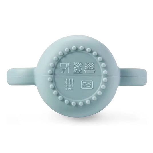 Vaso pitillo en silicona 100% libre de BPA, con asas laterales para facilitar su agarre, de 5oz, con sistema antiderrame, fácil de lavar