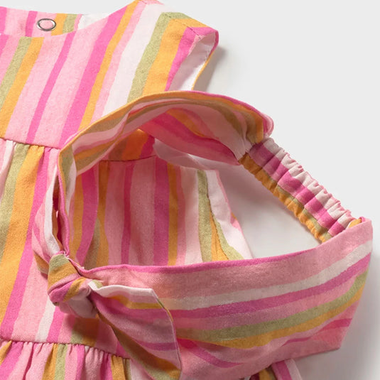 Vestido con diseño de colores a rayas con balaca - Mayoral