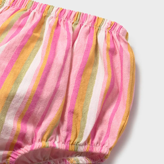 Vestido con diseño de colores a rayas con balaca - Mayoral