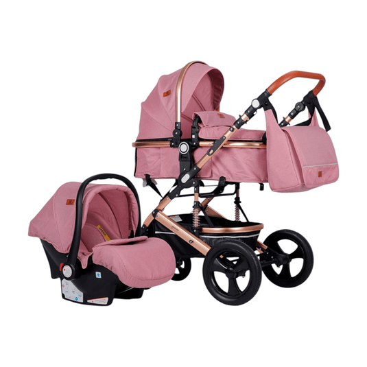 Coche para bebé tipo moisés europeo 3en1 con portabebés, pañalera y múltiples funciones - Maxibaby