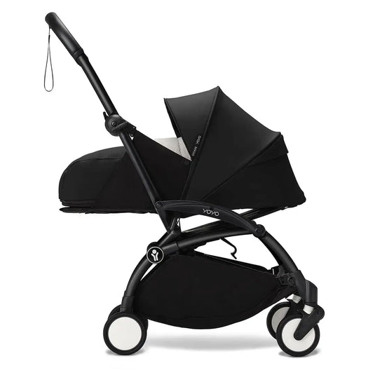 Coche de paseo Stokke YOYO3 Combo con moisés para recién nacido + asiento convertible, chasis de aluminio ultraligero y arnés de 5 puntos, desde el nacimiento hasta los 4 años - Stokke