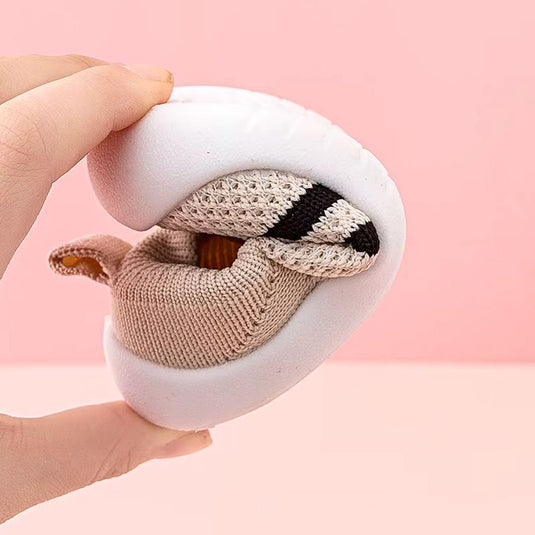 Zapatos tejido con suela antideslizante para bebé, hechos en material transpirable suave e hipoalergénico, fácil de lavar, suela en silicona, sin cordones