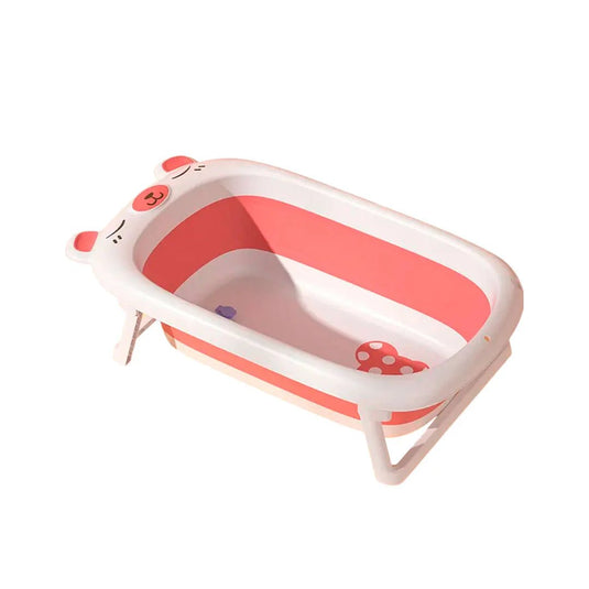 Bañera para bebé plegable con patas antideslizantes y orificio de drenaje - BabyCuchi