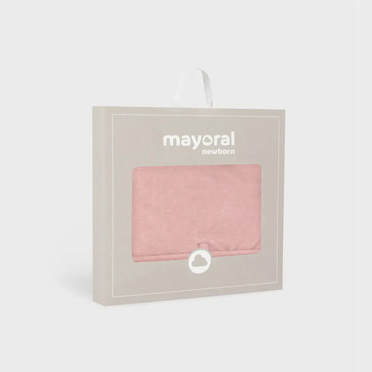 Bata de baño con capucha de osito color cipria para bebé - Mayoral