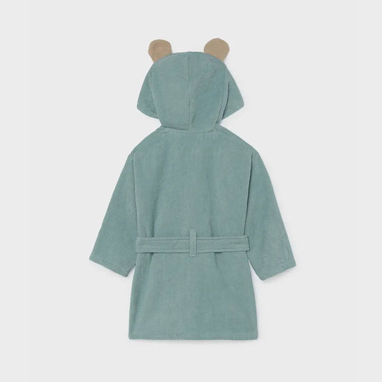 Bata de baño con capucha de osito color mineral para bebé - Mayoral