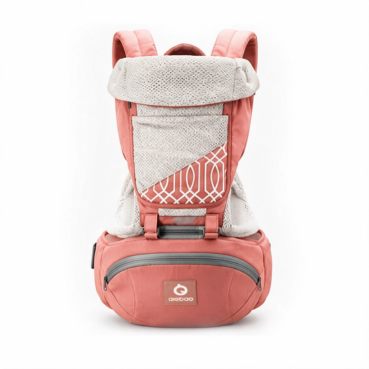 Portabebé ergonómico canguro con apoyo de cadera y lumbar, 6 posiciones de uso, 0-24 meses