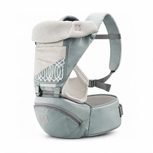 Portabebé ergonómico canguro con apoyo de cadera y lumbar, 6 posiciones de uso, 0-24 meses
