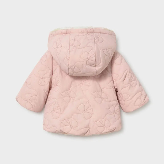 Chaquetón reversible con capucha y forro de borreguito para recién nacida - Mayoral