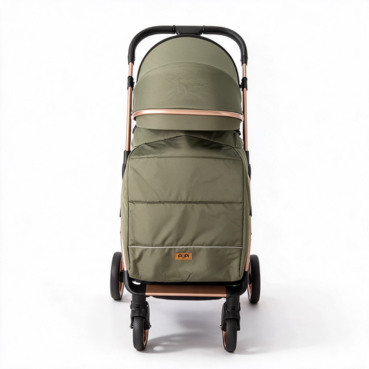 Coche maleta para bebé reversible con capota amplia y cubrepies